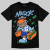 University Blue Sneakers DopeSkill T-Shirt No Luck, All Hustle Graphic Streetwear - Black