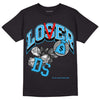 Jordan 2 Low "University Blue" DopeSkill T-Shirt Loser Lover Graphic Streetwear - Black