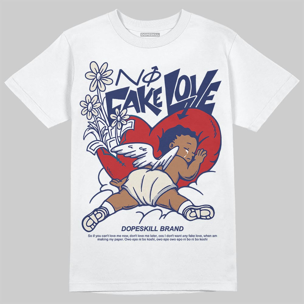 Jordan 11 “Rare Air” DopeSkill T-Shirt No Fake Love Graphic Streetwear - White 