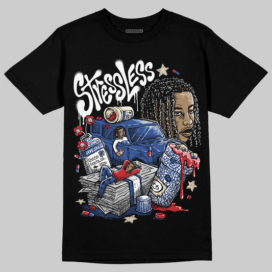 Jordan Spizike Low “Storm Blue” DopeSkill T-Shirt Stressless Graphic Streetwear - Black