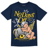 Dunk Low Vintage “Michigan” DopeSkill Midnight Navy T-Shirt New No Days Off Graphic Streetwear 