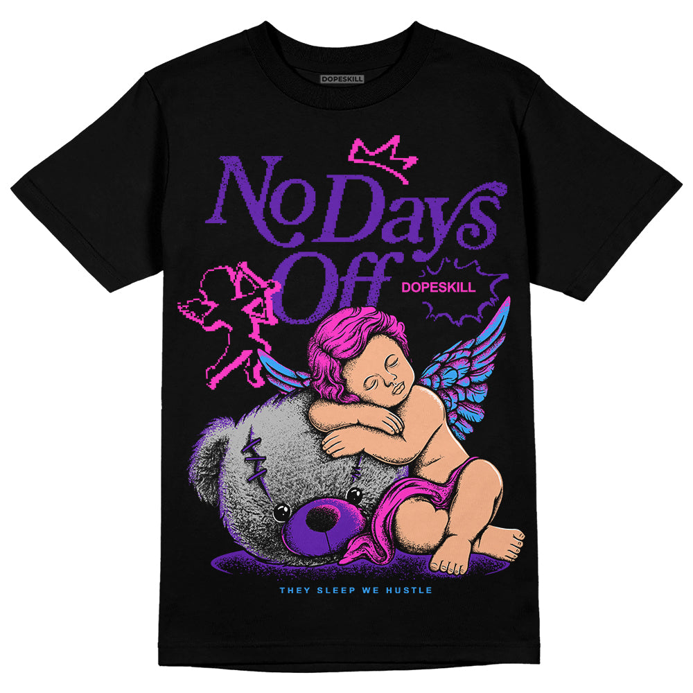 Dunk Low Championship Court Purple DopeSkill T-Shirt New No Days Off Graphic Streetwear - Black