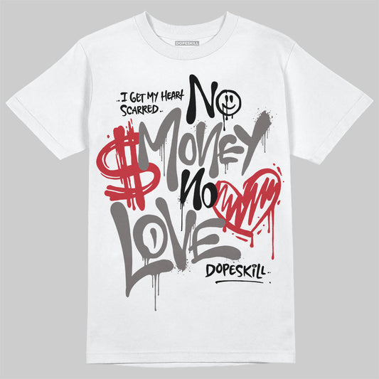 New Balance 1906R Silver Classic Crimson DopeSkill T-Shirt No Money No Love Typo Graphic Streetwear - White