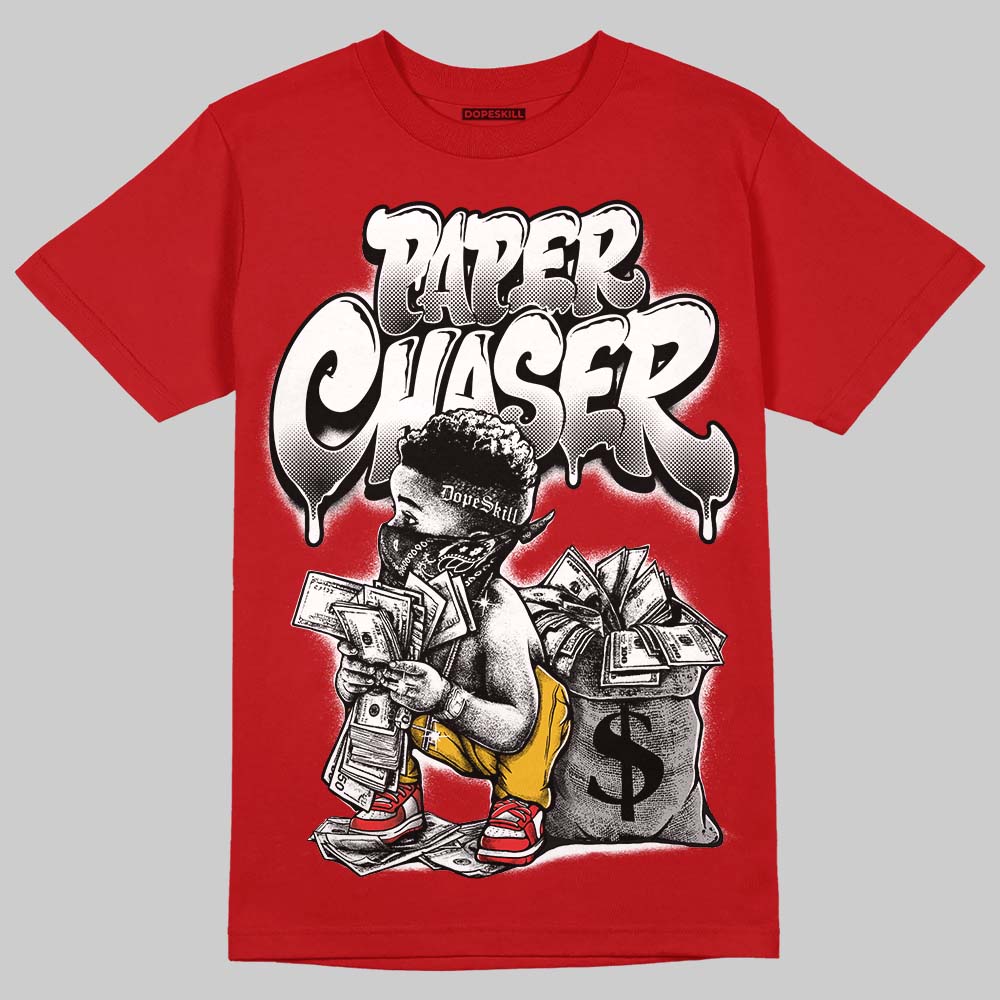 Jordan 13 Retro OG Chicago (2026) DopeSkill T-Shirt Paper Chaser Boy Graphic Streetwear - Red