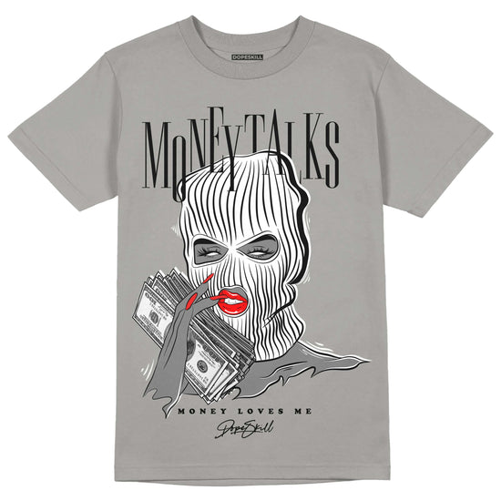 Grey Sneakers DopeSkill Grey T-shirt Money Talks Graphic Streetwear