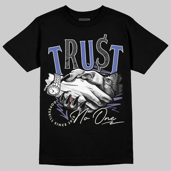 Air Max 90 x Patta Sapphire and Particle Grey DopeSkill T-Shirt Trust No One Graphic Streetwear - Black