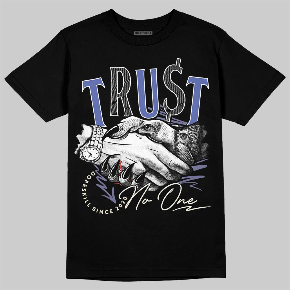 Air Max 90 x Patta Sapphire and Particle Grey DopeSkill T-Shirt Trust No One Graphic Streetwear - Black