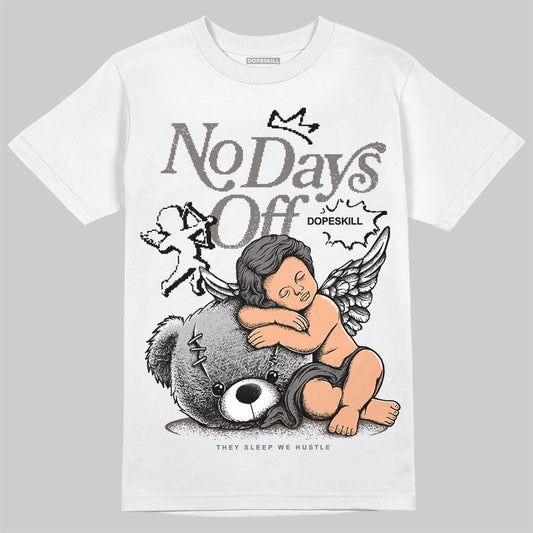 Jordan 4 Retro Cave Stone DopeSkill T-Shirt New No Days Off Graphic Streetwear - White