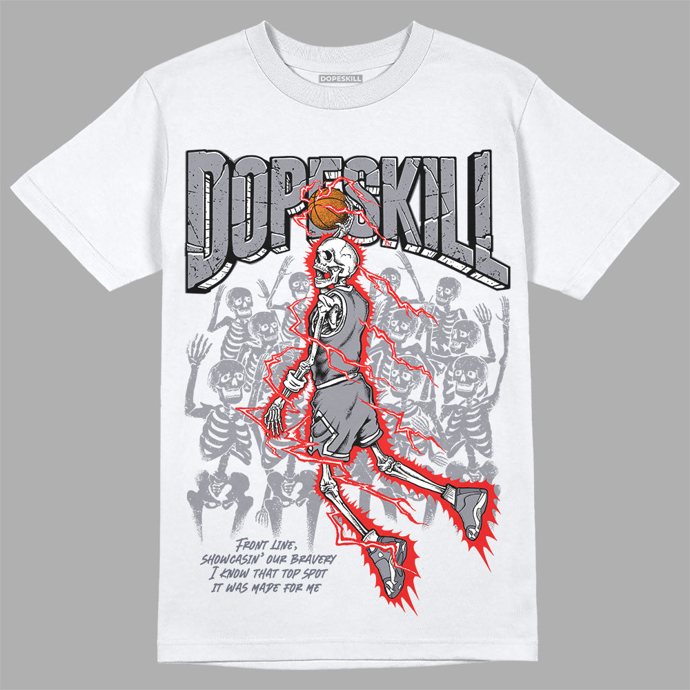 Jordan 14 Retro 'Stealth' DopeSkill T-Shirt Thunder Dunk Graphic Streetwear - White