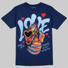 University Blue Sneakers DopeSkill T-Shirt Love Shot Graphic Streetwear - navy
