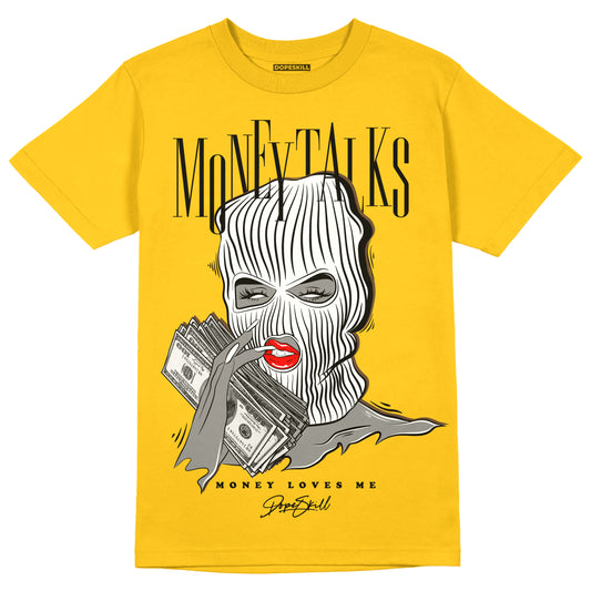 Yellow Sneakers DopeSkill Gold T-shirt Money Talks Graphic Streetwear