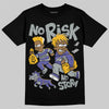 Jordan 4 Retro Lakers DopeSkill T-Shirt No Risk No Story Graphic Streetwear - Black