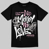 Jordan 3 “Wings” DopeSkill T-Shirt No Money No Love Typo Graphic Streetwear - Black