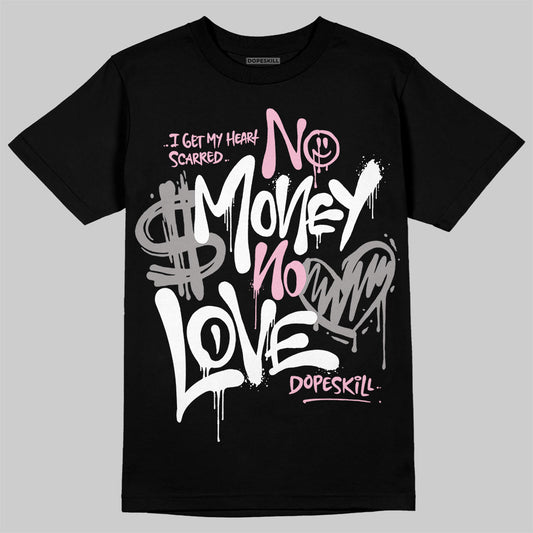 Jordan 3 “Wings” DopeSkill T-Shirt No Money No Love Typo Graphic Streetwear - Black