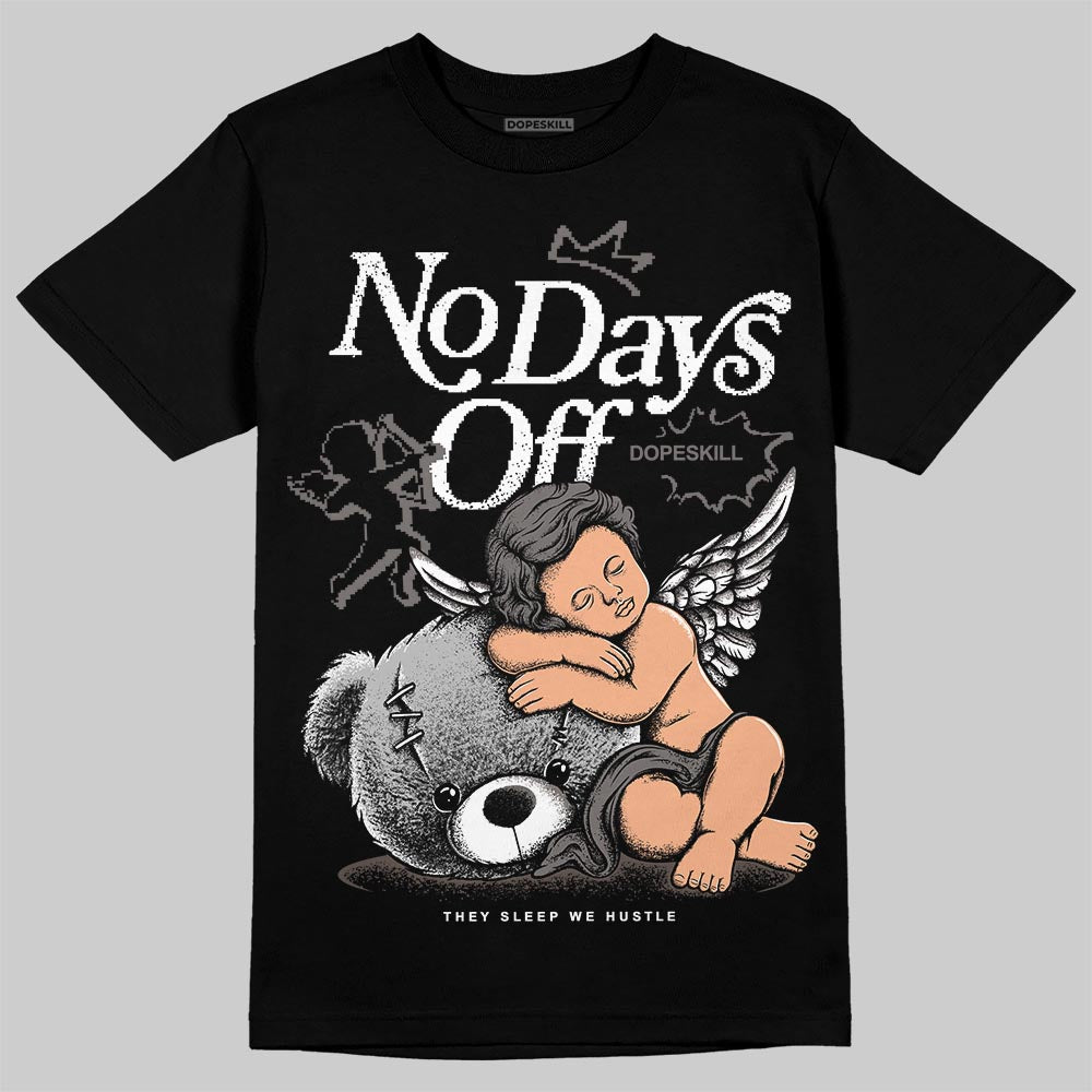 Jordan 4 Retro Cave Stone DopeSkill T-Shirt New No Days Off Graphic Streetwear - Black