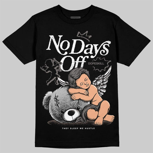 Jordan 4 Retro Cave Stone DopeSkill T-Shirt New No Days Off Graphic Streetwear - Black