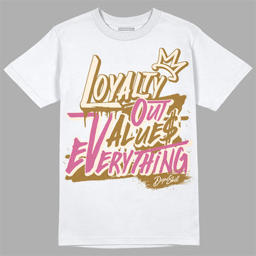 Dunk Low Just Do It “Bronzine/Playful Pink” DopeSkill T-Shirt LOVE Graphic Streetwear - White 