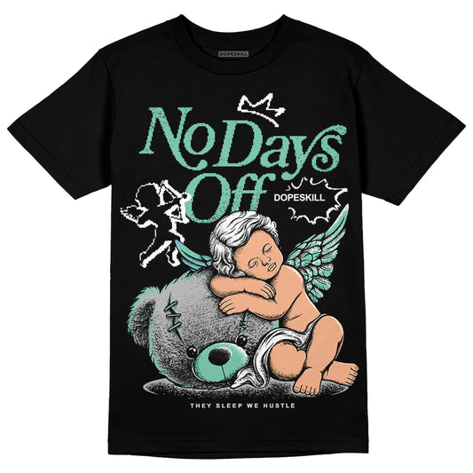 Jordan 3 "Green Glow" DopeSkill T-Shirt New No Days Off Graphic Streetwear - Black 