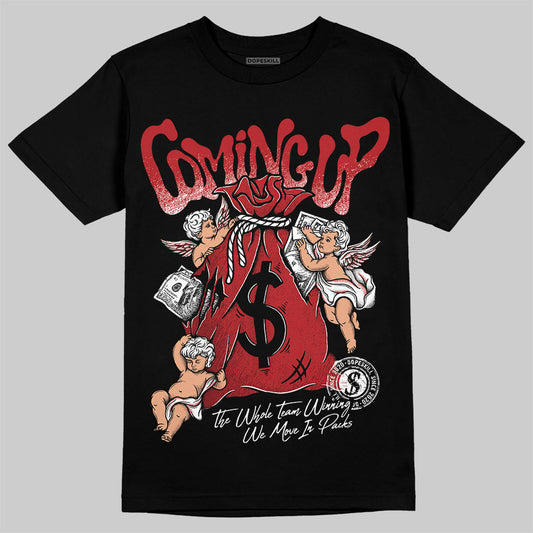 Jordan 12 Retro Flu Game (2025) DopeSkill T-Shirt Money Bag Coming Up Graphic Streetwear - Black