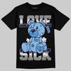 University Blue Sneakers DopeSkill T-Shirt Love Sick Graphic Streetwear - Black