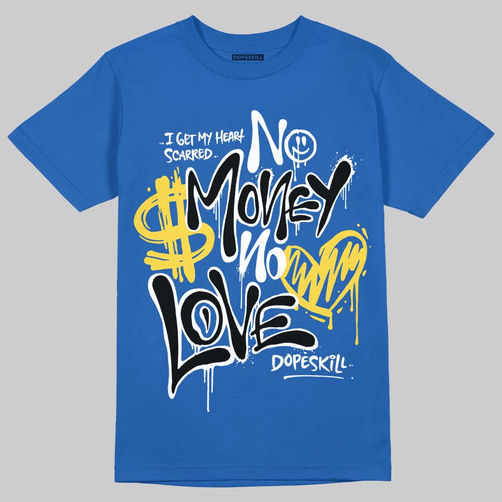 Air Foamposite One “International Blue” DopeSkill Royal T-shirt No Money No Love Typo Graphic Streetwear 