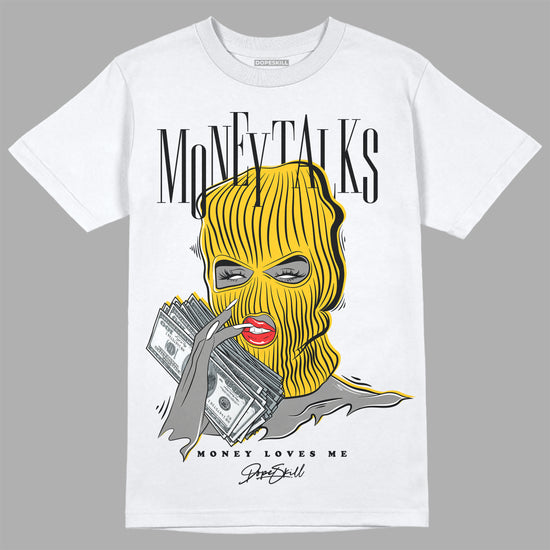 Yellow Sneakers DopeSkill T-Shirt Money Talks Graphic Streetwear - White