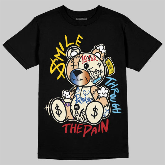 Jordan 17 Retro Low SP Infinite Archives DopeSkill T-Shirt Smile Through The Pain Graphic Streetwear - Black
