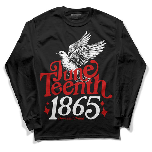 Jordan 1 Retro Low "Black Toe" DopeSkill Long Sleeve T-Shirt Juneteenth 1865 Graphic Streetwear - Black