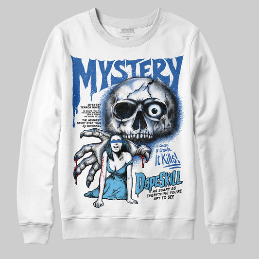 Jordan 12 “Blueberry” DopeSkill Sweatshirt Mystery Ghostly Grasp Graphic Streetwear - White