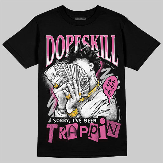 Asics Gel-Kayano 14 ‘Cream Sweet Pink’ DopeSkill T-Shirt Sorry I've Been Trappin Graphic Streetwear - Black