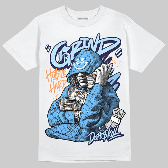 University Blue Sneakers DopeSkill T-Shirt Grind Pray Graphic Streetwear - White