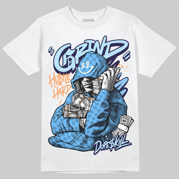 University Blue Sneakers DopeSkill T-Shirt Grind Pray Graphic Streetwear - White
