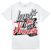 Jordan 12 “Red Taxi” DopeSkill T-Shirt LOVE Graphic Streetwear - White