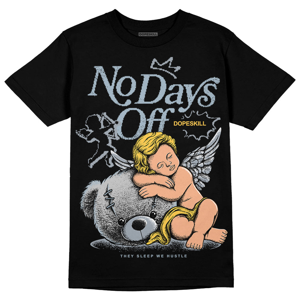 Jordan 13 “Blue Grey” DopeSkill T-Shirt New No Days Off Graphic Streetwear  - Black