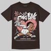 Jordan 1 High OG “Baroque Brown” DopeSkill T-Shirt No Fake Love Graphic Streetwear - Dark Chocolate