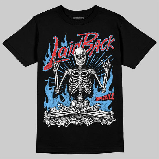 University Blue Sneakers DopeSkill T-Shirt Laid Back Graphic Streetwear - Black