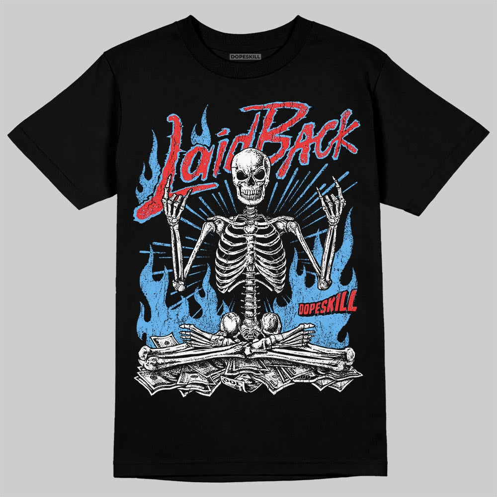 University Blue Sneakers DopeSkill T-Shirt Laid Back Graphic Streetwear - Black