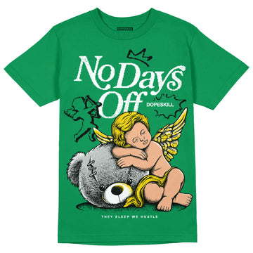 Jordan 5 “Lucky Green” DopeSkill Green T-shirt New No Days Off Graphic Streetwear 
