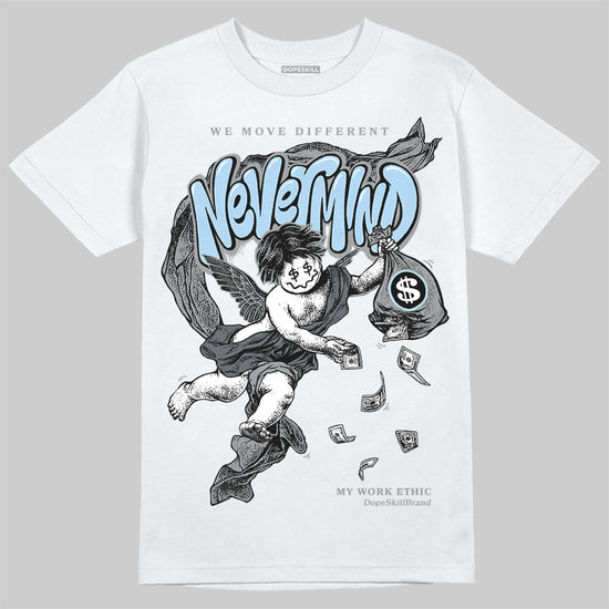 Jordan 5 Retro Wolf Grey (2026) DopeSkill T-Shirt Nevermind Graphic Streetwear - White
