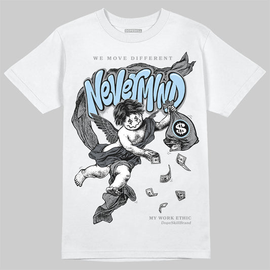 Jordan 5 Retro Wolf Grey (2026) DopeSkill T-Shirt Nevermind Graphic Streetwear - White