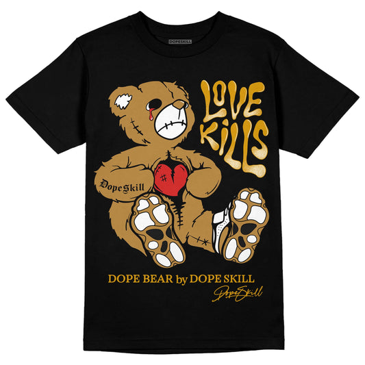 Jordan 13 Wheat 2023 DopeSkill T-Shirt Love Kills Graphic Streetwear - Black