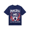 University Blue Sneakers DopeSkill T-Shirt Root of Evil Graphic Streetwear - navy