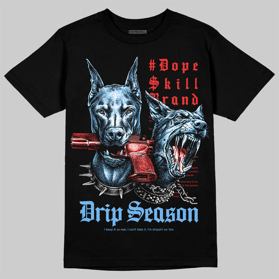 University Blue Sneakers DopeSkill T-Shirt New Drip Season Graphic Streetwear  Black