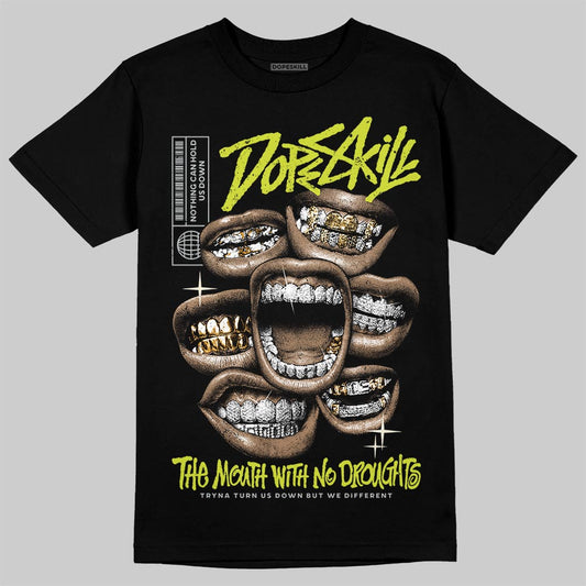Air Max 90 x Patta Cyber and Particle Grey DopeSkill T-Shirt The Mouth With No Droughts Graphic Streetwear - Black