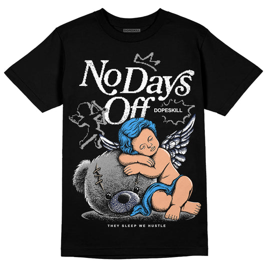 Jordan Spiz’ike Low “White/Obsidian” DopeSkill T-Shirt New No Days Off Graphic Streetwear - Black