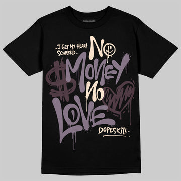 A Ma Maniére x Air Jordan 3 Black Violet Ore DopeSkill T-Shirt No Money No Love Typo Graphic Streetwear - Black