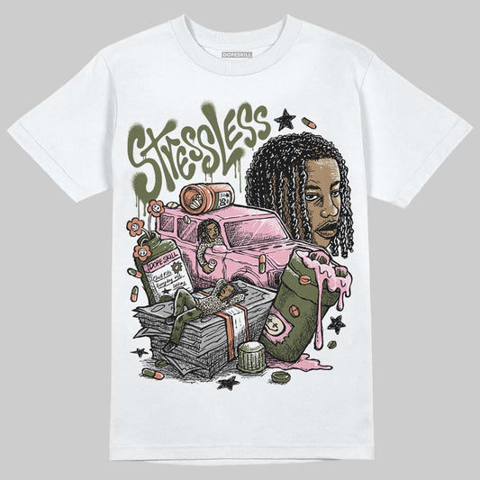 SB Dunk Low Pro x Arts-Rec Skateshop Rust Pink and Rough Green DopeSkill T-Shirt Stressless Graphic Streetwear - White 