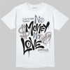 Lanvin Curb Sneakers White Anthracite DopeSkill T-Shirt No Money No Love Typo Graphic Streetwear - White 