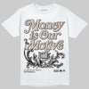 Adidas Samba OG White Black Clear Granite DopeSkill T-Shirt Money Is Our Motive Typo Graphic Streetwear - White