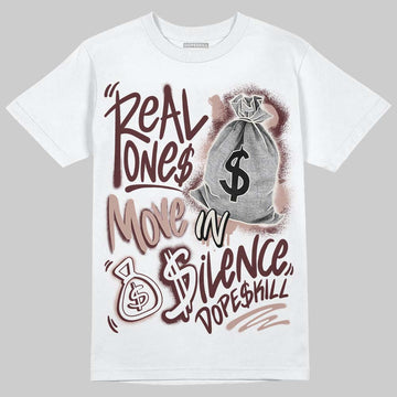 Jordan 11 “China” DopeSkill T-Shirt Real Ones Move In Silence Graphic Streetwear - White